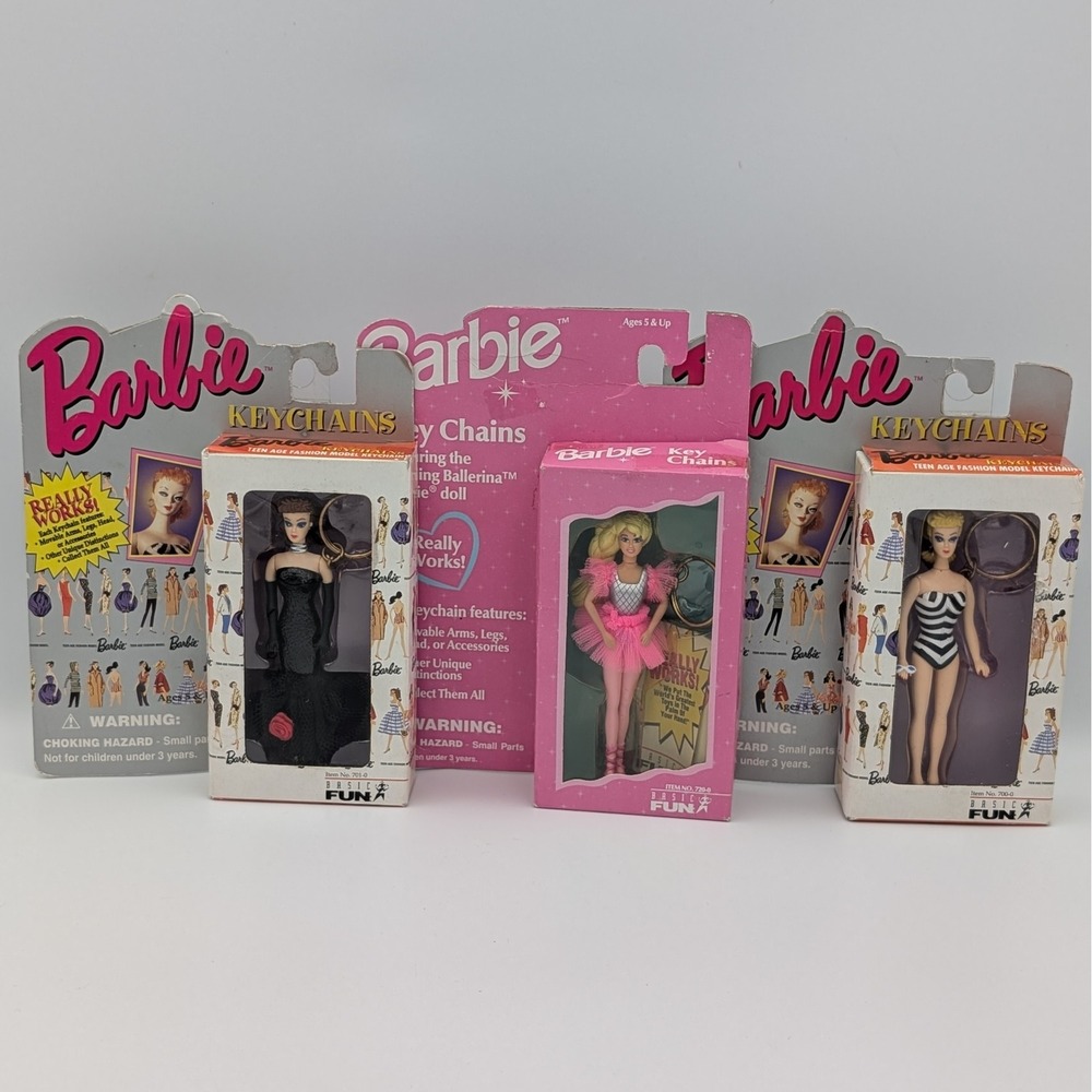 VTG Barbie Keychains Lot Solo Spotlight Twirling Ballerina Original 1990s NIB